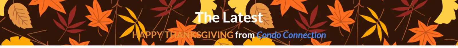 The Latest: HAPPY THANKSGIVING from Condo Connection