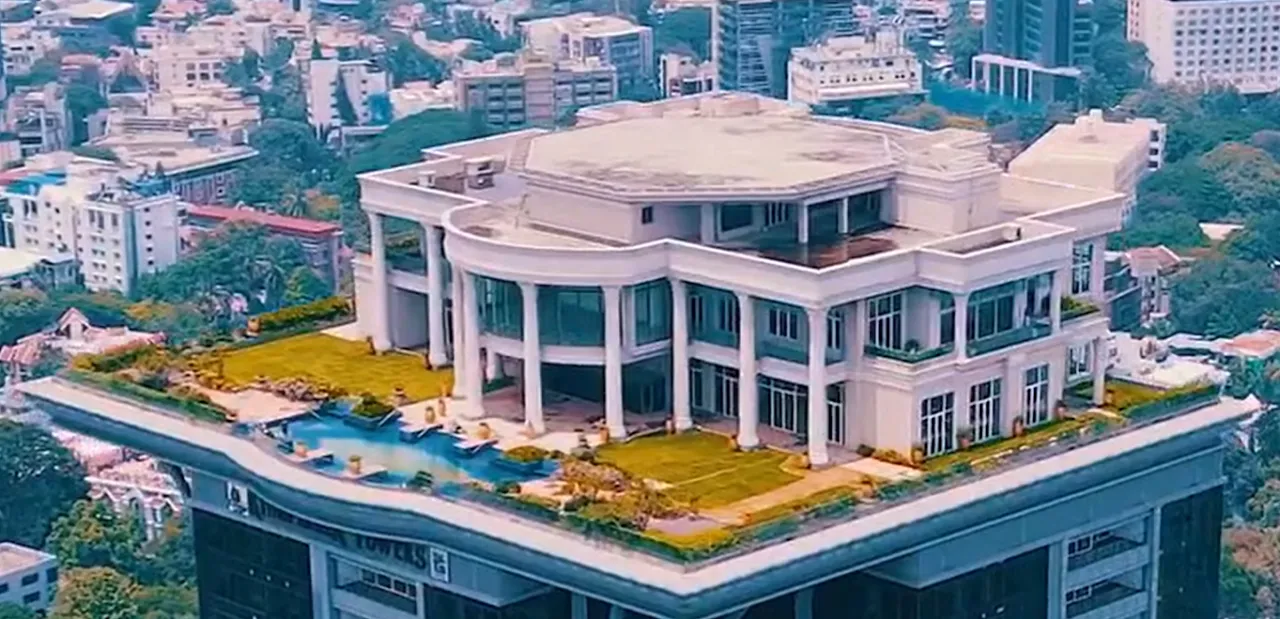 A $20M mansion home was built on top of a 400-foot skyscraper...