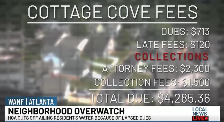 Atlanta homeowners association shuts off woman's water - Cottage Cove HOA