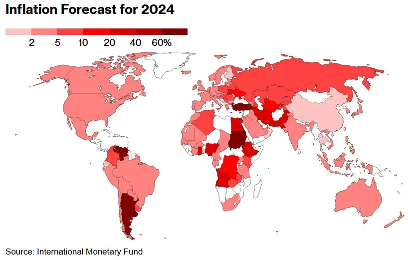 IMF Warns of Stubborn Inflation, Weak Global Growth in 2024