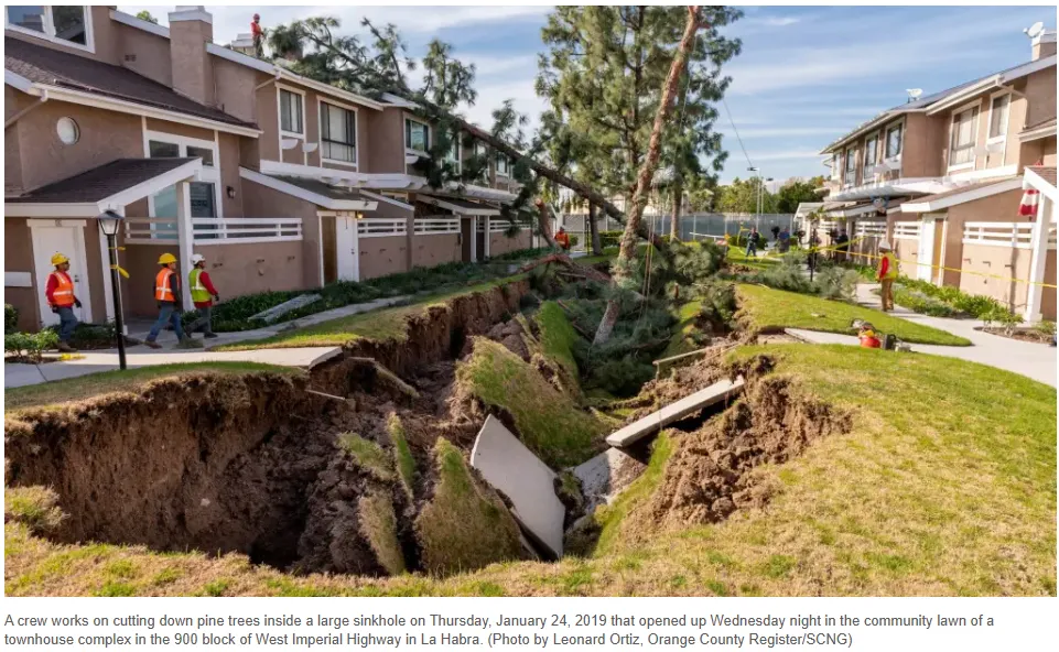 Agreement reached releasing money to repair two large sinkholes in a La Habra condo complex