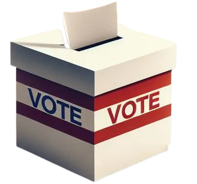 Vote ballot box graphic