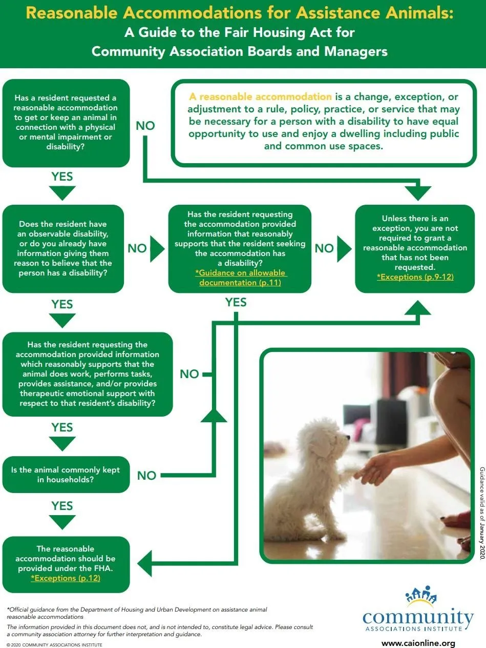 Assistance Animals Flow Chart