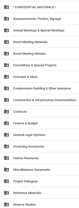Example file structure and document management
